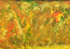 The Mountain with Flowers-40x70-Oil on Canvas
